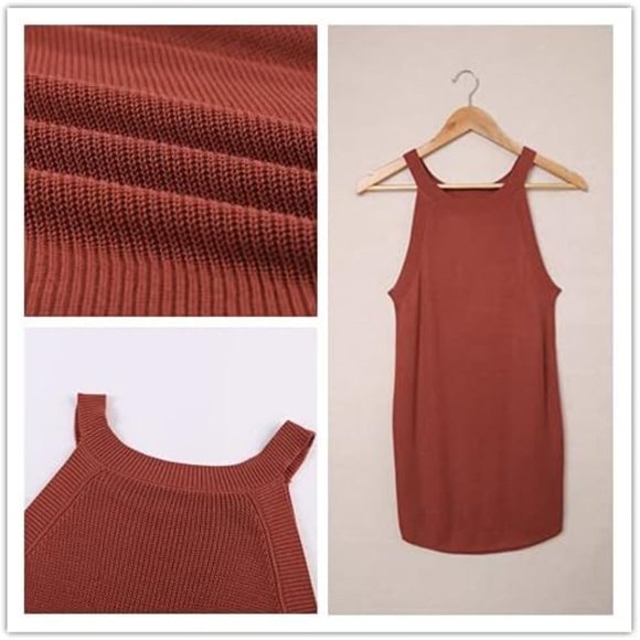 Womens Tank Summer Ribbed Knit top - Picture 2 of 3